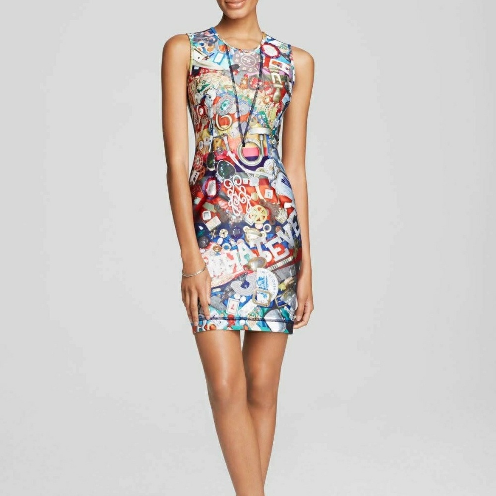 Cynthia Rowley Space Junk Bonded Shift Dress, Sz 4